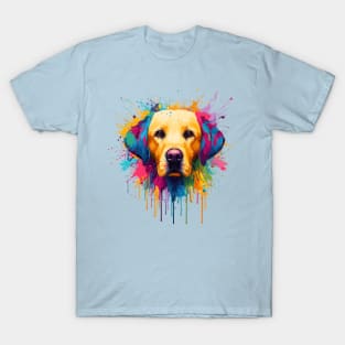 Golden Retriever Dog Multicolored T-Shirt